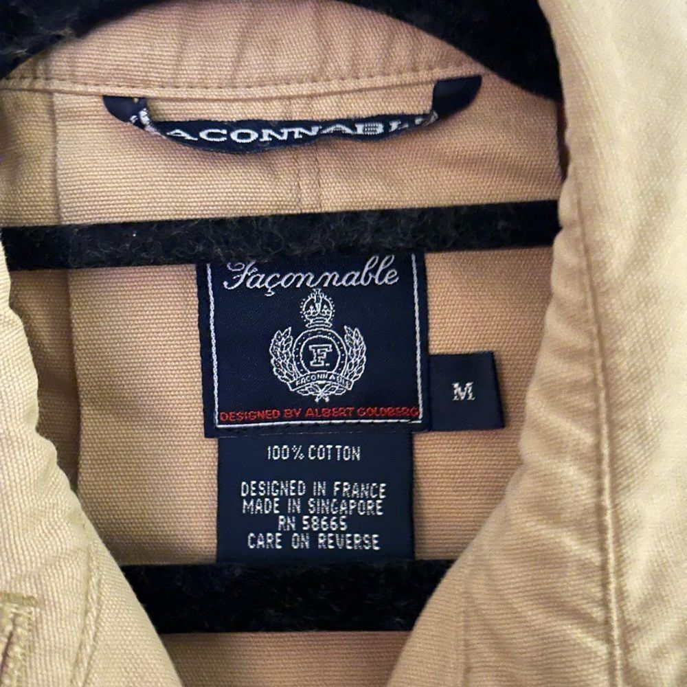 Faconnable Utility Jacket Designed in France Tan Button-Up Size Medium - Picture 3 of 4